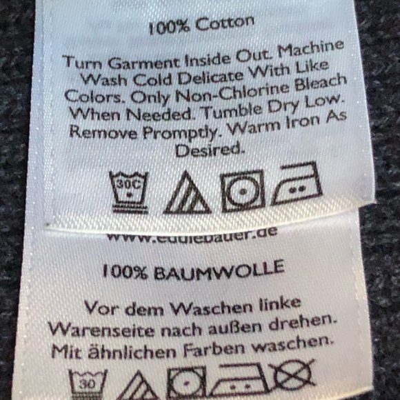 EDDIE BAUER Men's Cotton Crewneck Knit Sweater Navy Blue XL - Picture 6 of 7